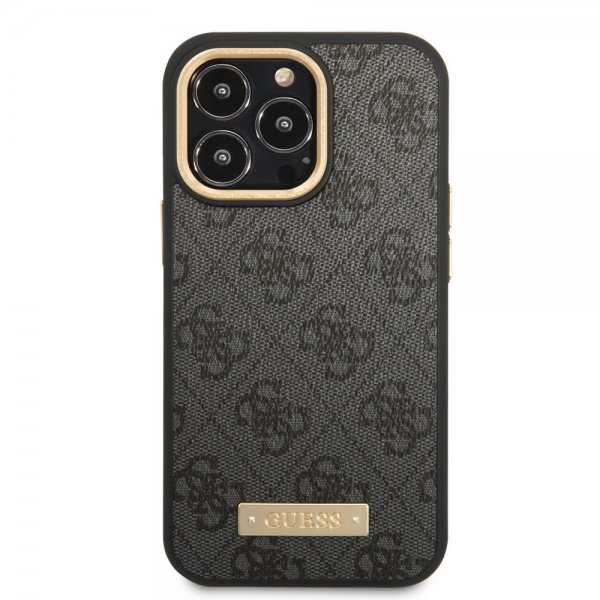 Guess iPhone 13 Pro Cover Metal Plate Logo MagSafe Sort
