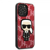 Karl Lagerfeld iPhone 13 Pro Cover Monogram Iconic Patch Rød