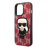Karl Lagerfeld iPhone 13 Pro Cover Monogram Iconic Patch Rød