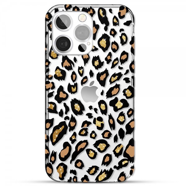 Kingxbar iPhone 13 Pro Cover Mønster Leopard