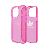 Adidas iPhone 13 Pro Cover Protective Clear Case Glitter Rosa