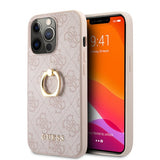 Guess iPhone 13 Pro Cover Ring Stand Rosa