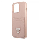 Guess iPhone 13 Pro Saffiano Double Cardslot Rosaguld