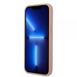 Guess iPhone 13 Pro Cover Saffiano Metal Triangle Rose
