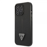 Guess iPhone 13 Pro Cover Saffiano Metal Triangle Sort