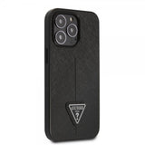 Guess iPhone 13 Pro Cover Saffiano Metal Triangle Sort