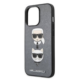 Karl Lagerfeld iPhone 13 Pro Cover Saffiano Silver