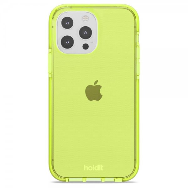 Holdit iPhone 13 Pro Cover Seethru Acid Green