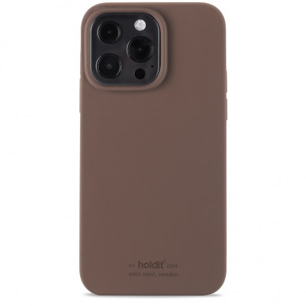 holdit iPhone 13 Pro Cover Silikone Dark Brown