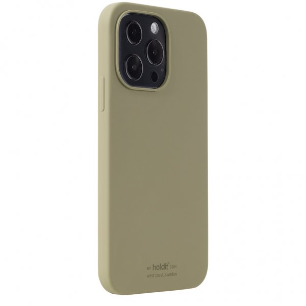 holdit iPhone 13 Pro Cover Silikone Khaki Green