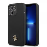 Guess iPhone 13 Pro Cover Silikone Metal Logo 4G Sort