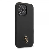 Guess iPhone 13 Pro Cover Silikone Metal Logo 4G Sort