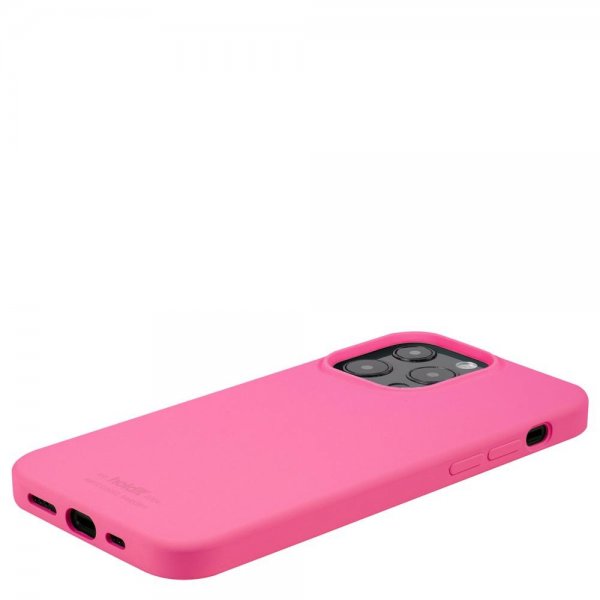 holdit iPhone 13 Pro Cover Silikone Bright Pink