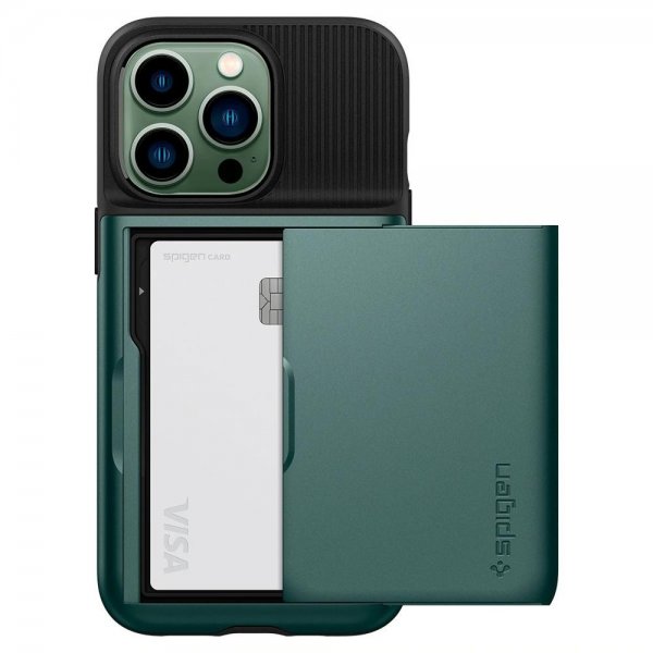 Spigen iPhone 13 Pro Cover Slim Armor CS Midnight Green
