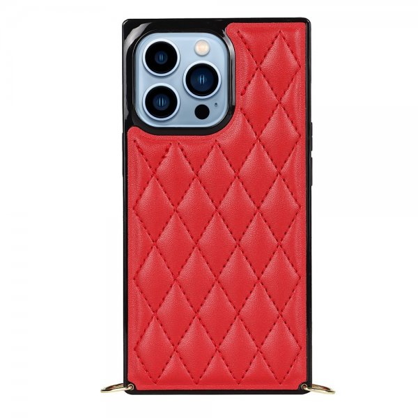 iPhone 13 Pro Square Cover med Rem Rød