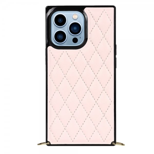 iPhone 13 Pro Square Cover med Rem Rosa