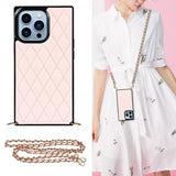 iPhone 13 Pro Square Cover med Rem Rosa
