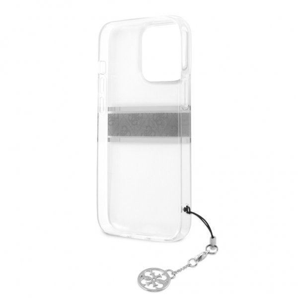 Guess iPhone 13 Pro Cover Stripe Charm Grå