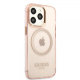 Guess iPhone 13 Pro Cover Gennemsigtig MagSafe Rosa