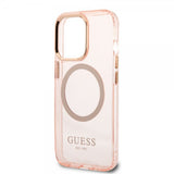 Guess iPhone 13 Pro Cover Gennemsigtig MagSafe Rosa