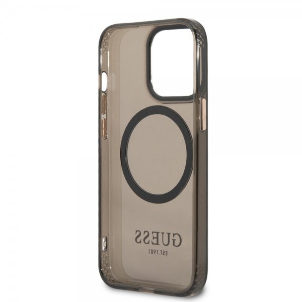 Guess iPhone 13 Pro Skal Translucent MagSafe Sort