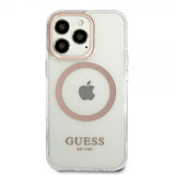 Guess iPhone 13 Pro Cover Transparent MagSafe Guld Transparent
