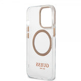 Guess iPhone 13 Pro Cover Transparent MagSafe Guld Transparent