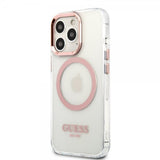 Guess iPhone 13 Pro Cover Transparent MagSafe Rosafarvet Transparent