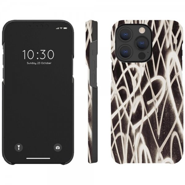 agood company iPhone 13 Pro Cover Plantebaseret Graffiti Heart Black White