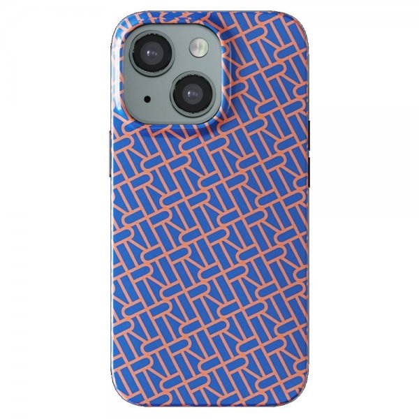 Richmond & Finch iPhone 13 Cover Blue Apricot RF Logo