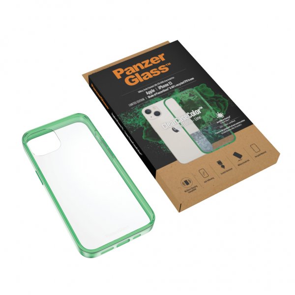 PanzerGlass iPhone 13 Cover ClearCase Color Lime