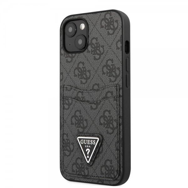 Guess iPhone 13 Cover Double Cardslot Metal Triangle Sort