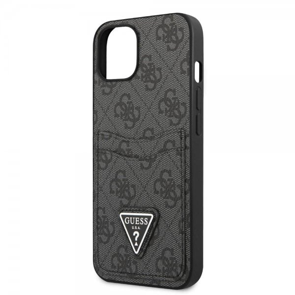 Guess iPhone 13 Cover Double Cardslot Metal Triangle Sort