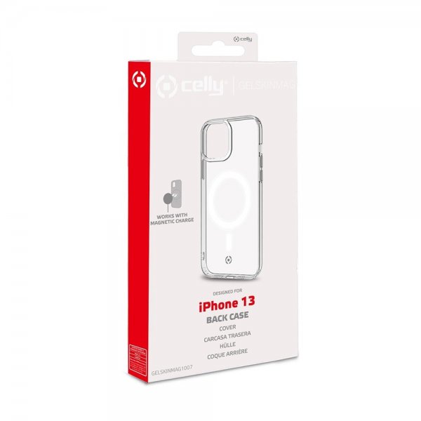 Celly iPhone 13 Cover GELSKINMAG MagSafe Transparent