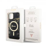 Guess iPhone 13 Cover Golden Marble MagSafe Sort