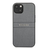 Guess iPhone 13 Cover Hot Stamp Metal Logo Grå