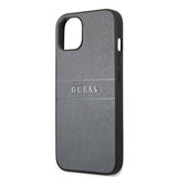 Guess iPhone 13 Cover Hot Stamp Metal Logo Grå