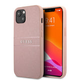Guess iPhone 13 Cover Hot Stamp Metal Logo Rosa