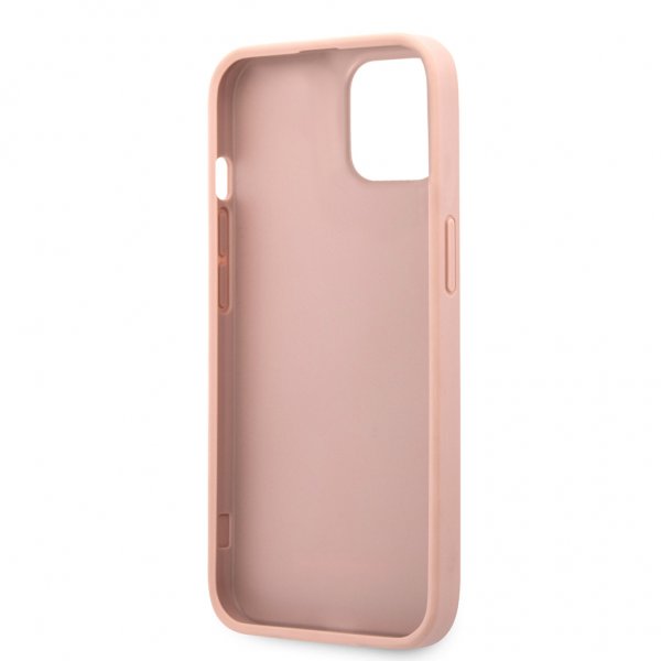 Guess iPhone 13 Cover Hot Stamp Metal Logo Rosa