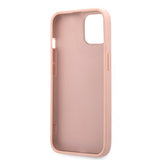 Guess iPhone 13 Cover Hot Stamp Metal Logo Rosa