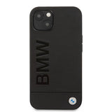 BMW iPhone 13 Cover Hot Stamp Metal Logo Sort
