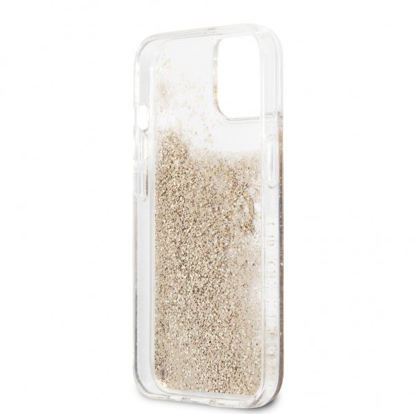 Guess iPhone 13 Cover Liquid Glitter Guld