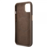 Guess iPhone 13 Cover Metal Plate Logo MagSafe Brun