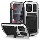 R-JUST iPhone 13 Cover Metal Stødsikkert Sølv