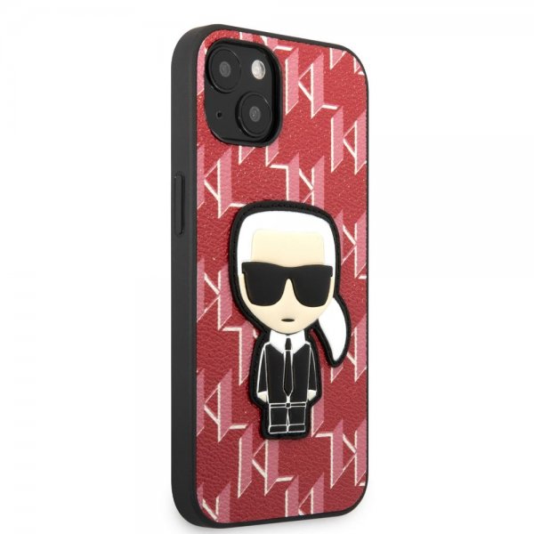 Karl Lagerfeld iPhone 13 Cover Monogram Iconic Patch Rød