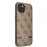 Guess iPhone 13 Cover Printed Stripe Bottom Brun