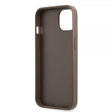 Guess iPhone 13 Cover Printed Stripe Bottom Brun