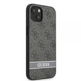 Guess iPhone 13 Cover Printed Stripe Bottom Grå