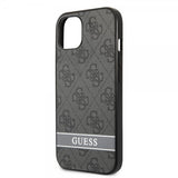 Guess iPhone 13 Cover Printed Stripe Bottom Grå