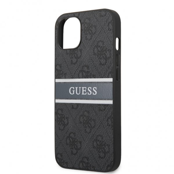 Guess iPhone 13 Cover Printed Stripe Grå